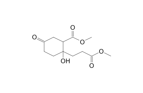 2-Hydroxy-2-(3-methoxy-3-oxopropyl)-5-oxo-1-cyclohexanecarboxylic acid methyl ester