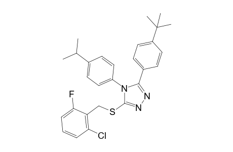 3-(p-tert-butylphenyl)-5-[(2-chloro-6-fluorobenzyl)thio]-4-(p-cumenyl)-4H-1,2,4-triazole