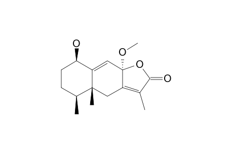 1-BETA-HYDROXY-8-ALPHA-METHOXYEREMOPHIL-7-(11),9-DIEN-8-BETA,12-OLIDE