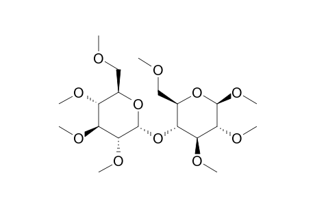 .beta.-D-Glucopyranoside, methyl 2,3,6-tri-O-methyl-4-O-(2,3,4,6-tetra-O-methyl-.alpha.-D-glucopyrano syl)-