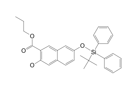 Propyl 7-(diphenyl-t-butylsilyloxy)-3-hydroxynaphthalen-2-carboxylate