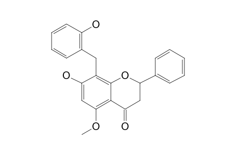 7-HYDROXY-8-(ORTHO-HYDROXYBENZYL)-5-METHOXY-FLAVANONE
