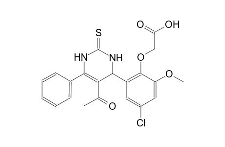 [2-(5-acetyl-6-phenyl-2-thioxo-1,2,3,4-tetrahydro-4-pyrimidinyl)-4-chloro-6-methoxyphenoxy]acetic acid