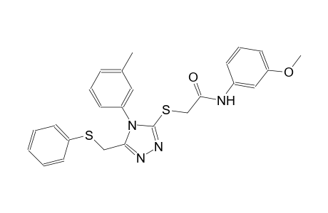 N-(3-methoxyphenyl)-2-({4-(3-methylphenyl)-5-[(phenylsulfanyl)methyl]-4H-1,2,4-triazol-3-yl}sulfanyl)acetamide