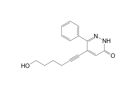 4-(6-hydroxyhex-1-ynyl)-3-phenyl-1H-pyridazin-6-one