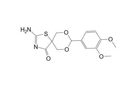 2-amino-8-(3,4-dimethoxyphenyl)-7,9-dioxa-1-thia-3-azaspiro[4.5]dec-2-en-4-one