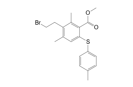 Methyl 4,6-dimethyl-5-(2-bromoethyl)-2-(4-methylphenylsulfanyl)-benzoate