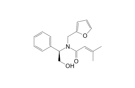 N-(2-furanylmethyl)-N-[(1R)-2-hydroxy-1-phenylethyl]-3-methyl-2-butenamide