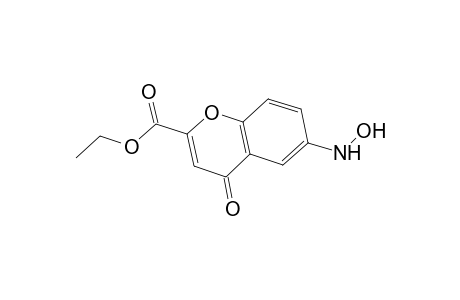 4H-1-Benzopyran-2-carboxylic acid, 6-(hydroxyamino)-4-oxo-, ethyl ester