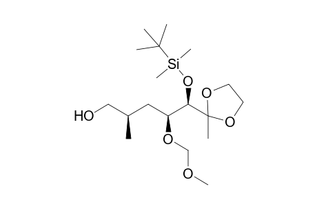 (2R,4S,5R)-5-((tert-butyldimethylsilyl)oxy)-4-(methoxymethoxy)-2-methyl-5-(2-methyl-1,3-dioxolan-2-yl)pentan-1-ol