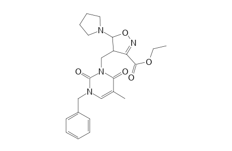 4-[(3-BENZYL-5-METHYL-2,6-DIOXO-1,2,3,6-TETRAHYDROPYRIMIDIN-1-YL)-METHYL]-5-PYRROLIDINO-4,5-DIHYDROISOXAZOLE-3-CARBOXYLIC-ACID