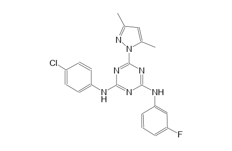 N~2~-(4-chlorophenyl)-6-(3,5-dimethyl-1H-pyrazol-1-yl)-N~4~-(3-fluorophenyl)-1,3,5-triazine-2,4-diamine