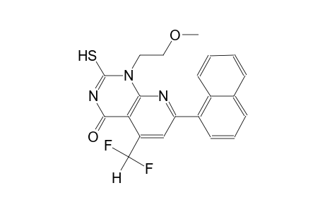 pyrido[2,3-d]pyrimidin-4(1H)-one, 5-(difluoromethyl)-2-mercapto-1-(2-methoxyethyl)-7-(1-naphthalenyl)-