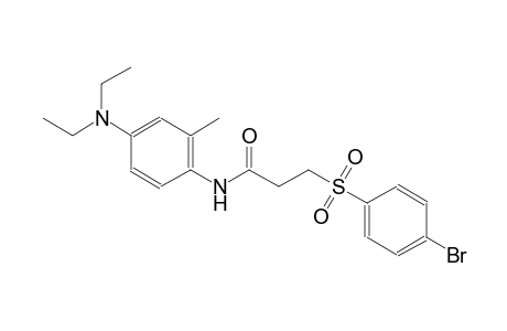 propanamide, 3-[(4-bromophenyl)sulfonyl]-N-[4-(diethylamino)-2-methylphenyl]-