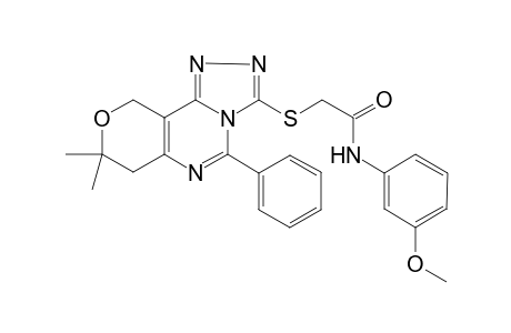 Acetamide, 2-[(7,10-dihydro-8,8-dimethyl-5-phenyl-8H-pyrano[3,4-e][1,2,4]triazolo[4,3-c]pyrimidin-3-yl)thio]-N-(3-methoxyphenyl)-