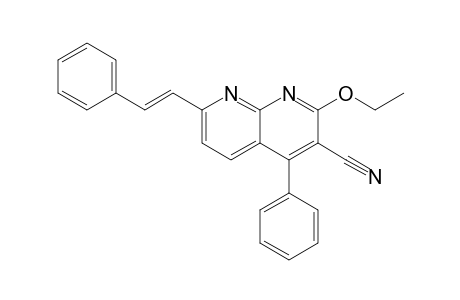 3-Cyano-2-ethoxy-4-phenyl-7-(2-phenylethenyl)-1,8-naphthyridine