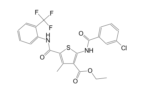 ethyl 2-[(3-chlorobenzoyl)amino]-4-methyl-5-{[2-(trifluoromethyl)anilino]carbonyl}-3-thiophenecarboxylate