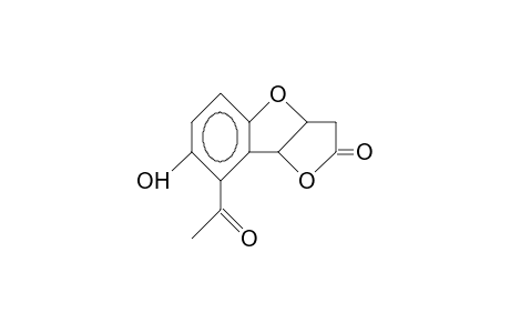 8-Acetyl-7-hydroxy-cis-3a,8b-dihydro-furo(3,2-B) benzofuran-2(3H)-one