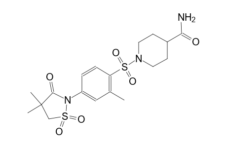 4-piperidinecarboxamide, 1-[[4-(4,4-dimethyl-1,1-dioxido-3-oxo-2-isothiazolidinyl)-2-methylphenyl]sulfonyl]-