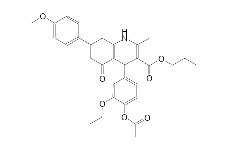 3-quinolinecarboxylic acid, 4-[4-(acetyloxy)-3-ethoxyphenyl]-1,4,5,6,7,8-hexahydro-7-(4-methoxyphenyl)-2-methyl-5-oxo-, propyl ester