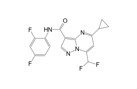 5-cyclopropyl-7-(difluoromethyl)-N-(2,4-difluorophenyl)pyrazolo[1,5-a]pyrimidine-3-carboxamide