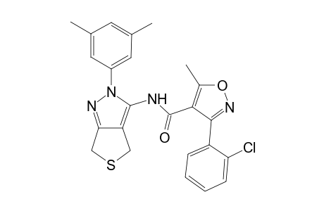 3-(2-Chlorophenyl)-N-[2-(3,5-dimethylphenyl)-4,6-dihydrothieno[3,4-c]pyrazol-3-yl]-5-methyl-1,2-oxazole-4-carboxamide