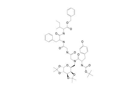 N-(TERT.-BUTOXYCARBONYL)-L-TYROSYL-N-(6-DEOXY-1,2:3,4-DI-O-ISOPROPYLIDENE-ALPHA-D-GALACTOS-6-YL)-GLYCYLGLYCYL-L-PHENYLALANYL-L-LEUCINE-BENZYL