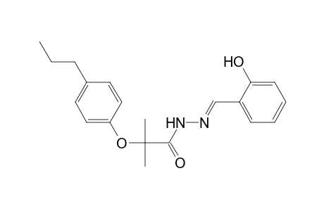 propanoic acid, 2-methyl-2-(4-propylphenoxy)-, 2-[(E)-(2-hydroxyphenyl)methylidene]hydrazide