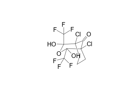 (1RS,2SR,4RS,5SR)-1,5-Dichloro-2,4-dihydroxy-2,4-bis(trifluoromethyl)-3-oxabicyclo[3.3.1]-nonan-9-one