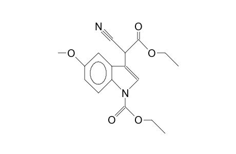 2-Cyano-2-(1-ethoxycarbonyl-5-methoxyindol-3-yl)-acetic acid, ethyl ester