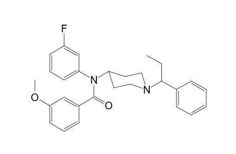 N-3-Fluorophenyl-N-[1-(1-phenylpropyl)piperidin-4-yl]-3-methoxybenzamide