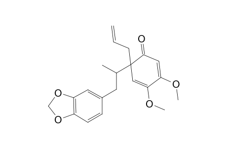4',5'-Dimethoxy-3,4-methylenedioxy-2'-oxo-.delta.(3',5',8'-8,1'-lignan[6-[2-(1,3-benzodioxol-5-yl)-1-methylethyl-3,4-dimethoxy-6-(2-propenyl)-2,4-cyclohexadien-1-one)