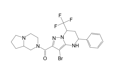 (3-bromo-5-phenyl-7-trifluoromethyl-4,5,6,7-tetrahydro-pyrazolo[1,5-a]pyrimidin-2-yl)-(hexahydro-pyrrolo[1,2-a]pyrazin-2-yl)-methanone