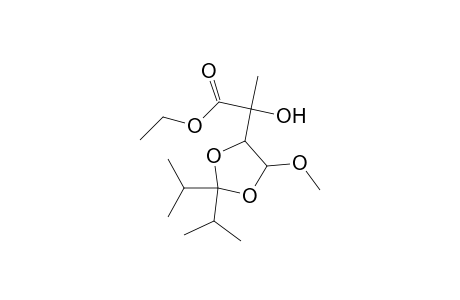 1,3-Dioxolane-4-acetic acid, .alpha.-hydroxy-5-methoxy-.alpha.-methyl-2,2-bis(1-methylethyl)-, ethyl ester