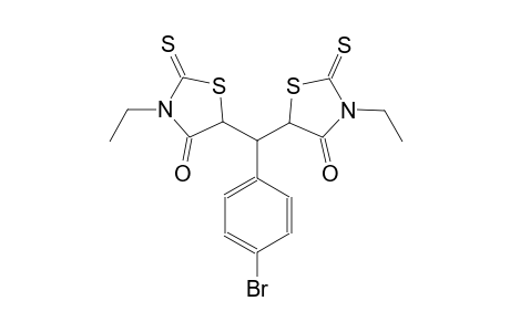 5-[(4-bromophenyl)(3-ethyl-4-oxo-2-thioxo-1,3-thiazolidin-5-yl)methyl]-3-ethyl-2-thioxo-1,3-thiazolidin-4-one