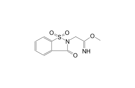 1,2-benzisothiazole-2-ethanimidic acid, 2,3-dihydro-3-oxo-, methylester, 1,1-dioxide