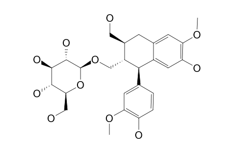 (+)-ISOLARISIRESINOL-3A-O-BETA-D-GLUCOPYRANOSIDE