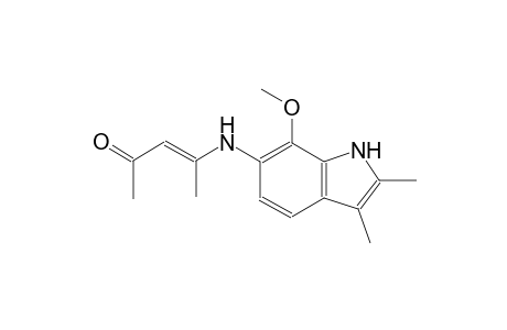 3-penten-2-one, 4-[(7-methoxy-2,3-dimethyl-1H-indol-6-yl)amino]-, (3E)-