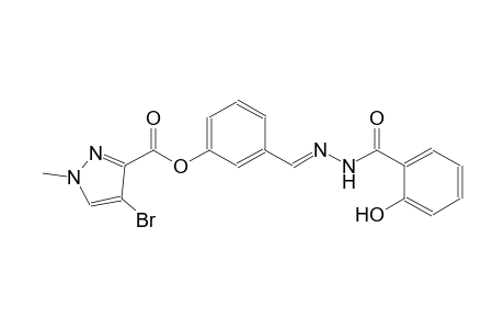 3-{(E)-[2-(2-hydroxybenzoyl)hydrazono]methyl}phenyl 4-bromo-1-methyl-1H-pyrazole-3-carboxylate