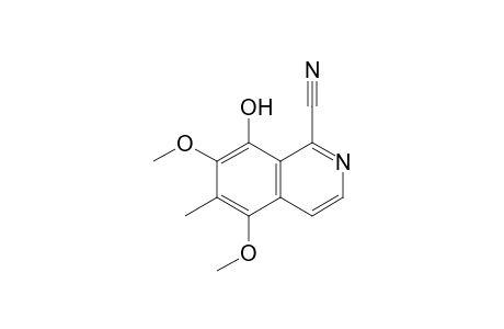 1-Cyano-8-hydroxy-5,7-dimethoxy-6-methylisoquinoline