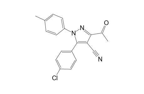 Pyrazole-4-carbonitrile, 3-acetyl-5-(4-chlorophenyl)-1-(4-methylphenyl)-