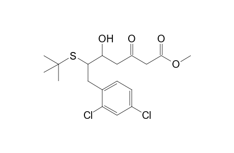 Methyl 6-(t-butylsulfanyl)-5-hydroxy-7-(2',4'-dichlorophenyl)-3-oxoheptanoate