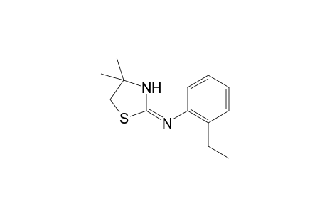 4,4-dimethyl-2-[(o-ethylphenyl)imino]thiazolidine
