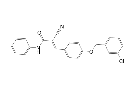 (2E)-3-{4-[(3-chlorobenzyl)oxy]phenyl}-2-cyano-N-phenyl-2-propenamide