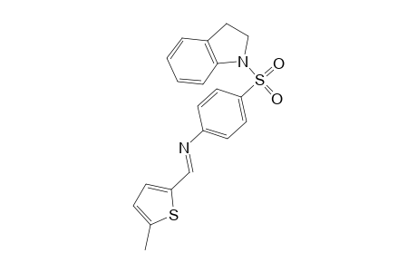 N-[4-(2,3-Dihydro-1H-indol-1-ylsulfonyl)phenyl]-N-[(E)-(5-methyl-2-thienyl)methylidene]amine