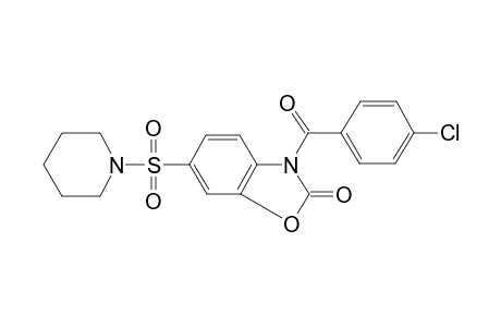 3-(4-Chlorobenzoyl)-6-(1-piperidylsulfonyl)-1,3-benzoxazol-2-one