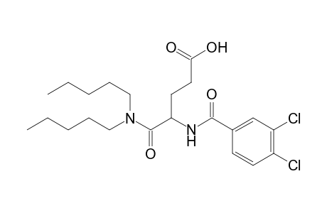 4-(3,4-dichlorobenzamido)-N,N-dipentylglutaramic acid
