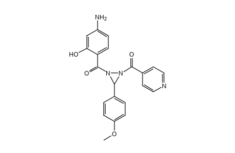 1-(4-AMINOSALICYLOYL)-2-ISONICOTINOYL-3-(p-METHOXYPHENYL)DIAZIRIDINE
