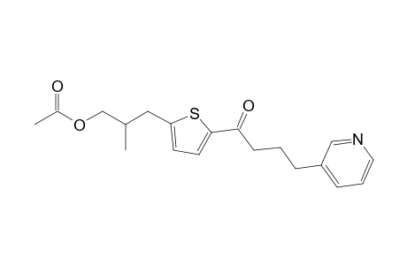 2-Methyl-3-{5'-[4"-(3'"-pyridyl)butanoyl]-2'-thienyl}propyl acetate