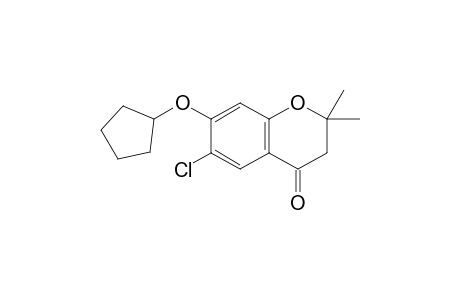 7-( Cyclopentyloxy)-6-chloro-2,2-dimethyl-4-chromanone
